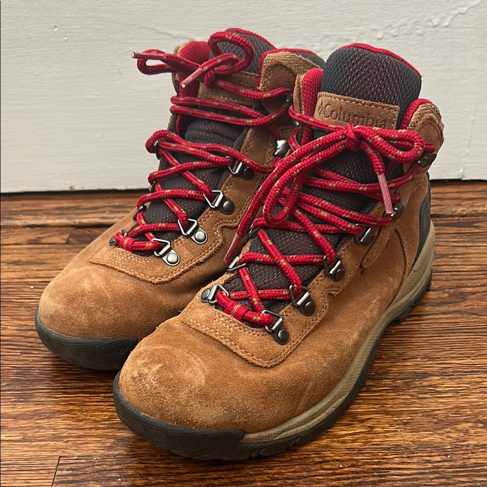 Columbia Brown and Red Hiking Boots